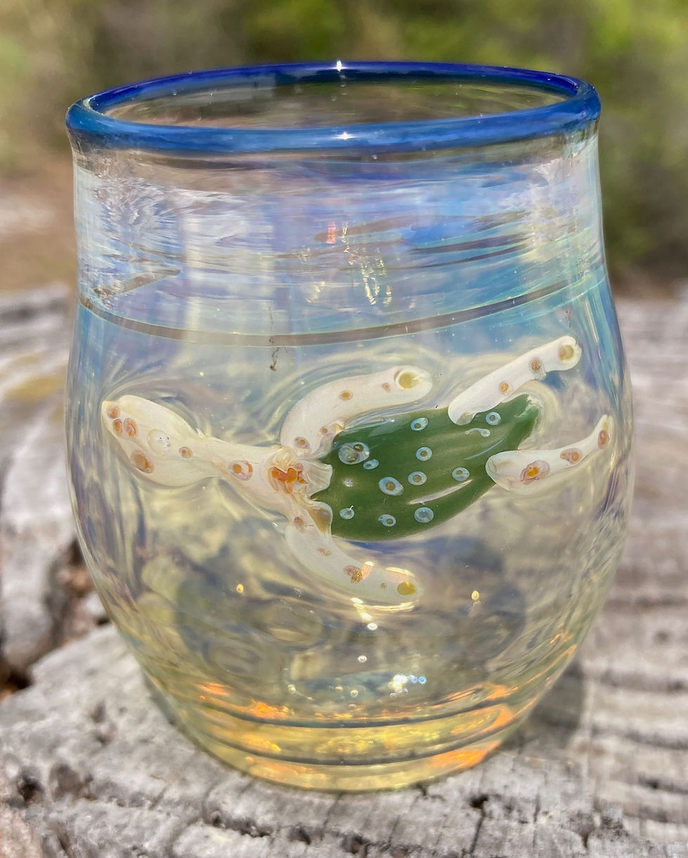 Thumbnail: OT Glass tequila glasses - sea turtles