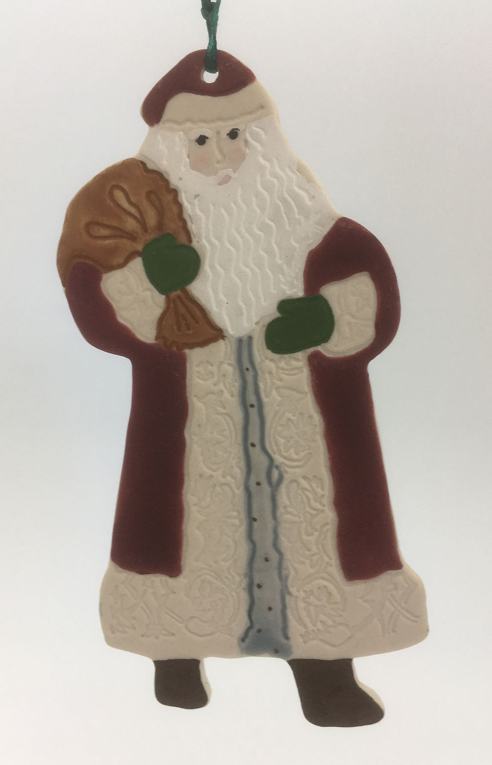 Tewksbury Porcelain Ornament - Santas