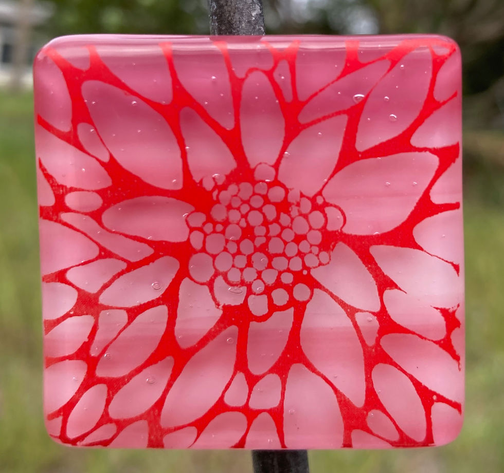 Thumbnail: Kiku Handmade Fused Glass Magnets
