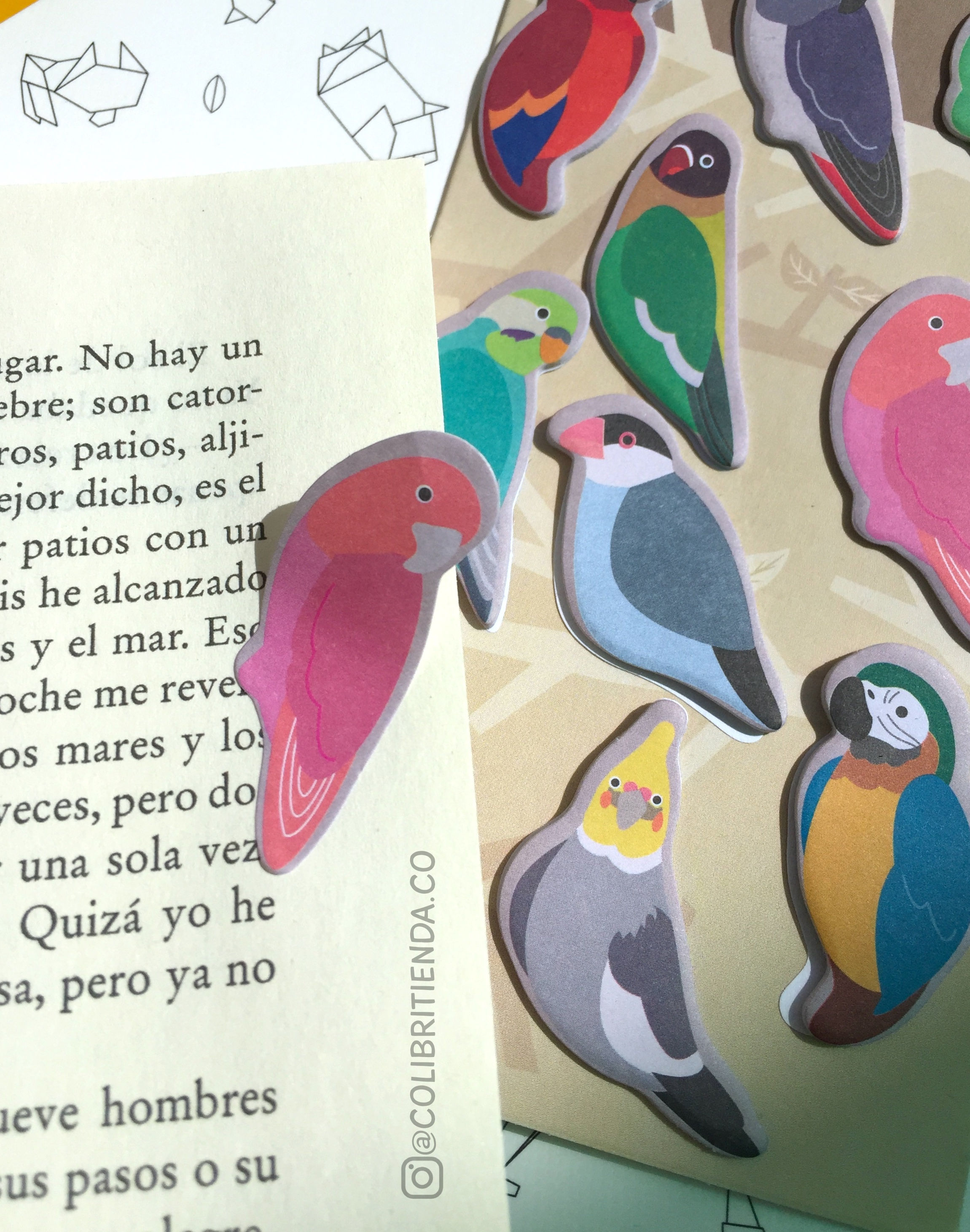 Post it diseño aves