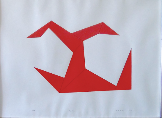 red-original-print-Oppostion-by-Michael-Kenny-