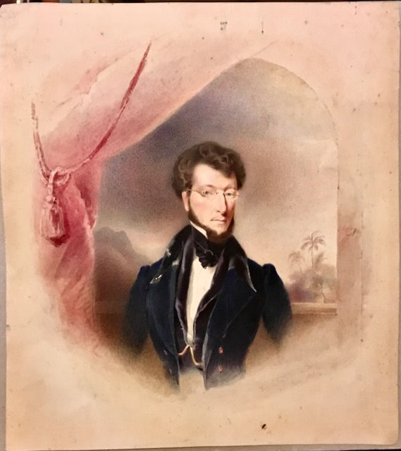 watercolour portrait of Lestock Robert Reid by William Skinner R.N. July 1835