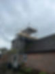 scaffolding around a chimney