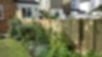 Timber fence in a garden