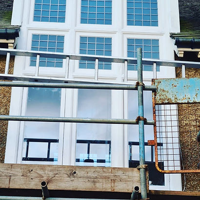 casement windows being fitted