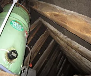 boiler in a loft space