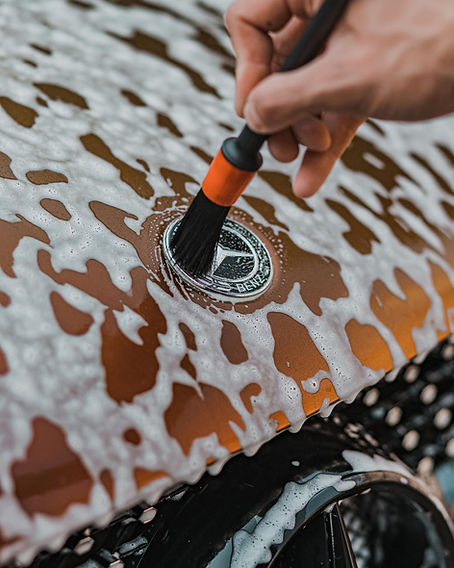 car being detailed