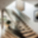 staircase with glass balustrade