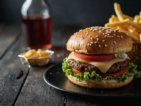 Nahaufnahme von Burger/Grill; Social-Media-Reels für Gastronomie, produziert von Aziel Timur.