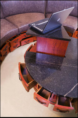 Tansu-Style Round Coffee