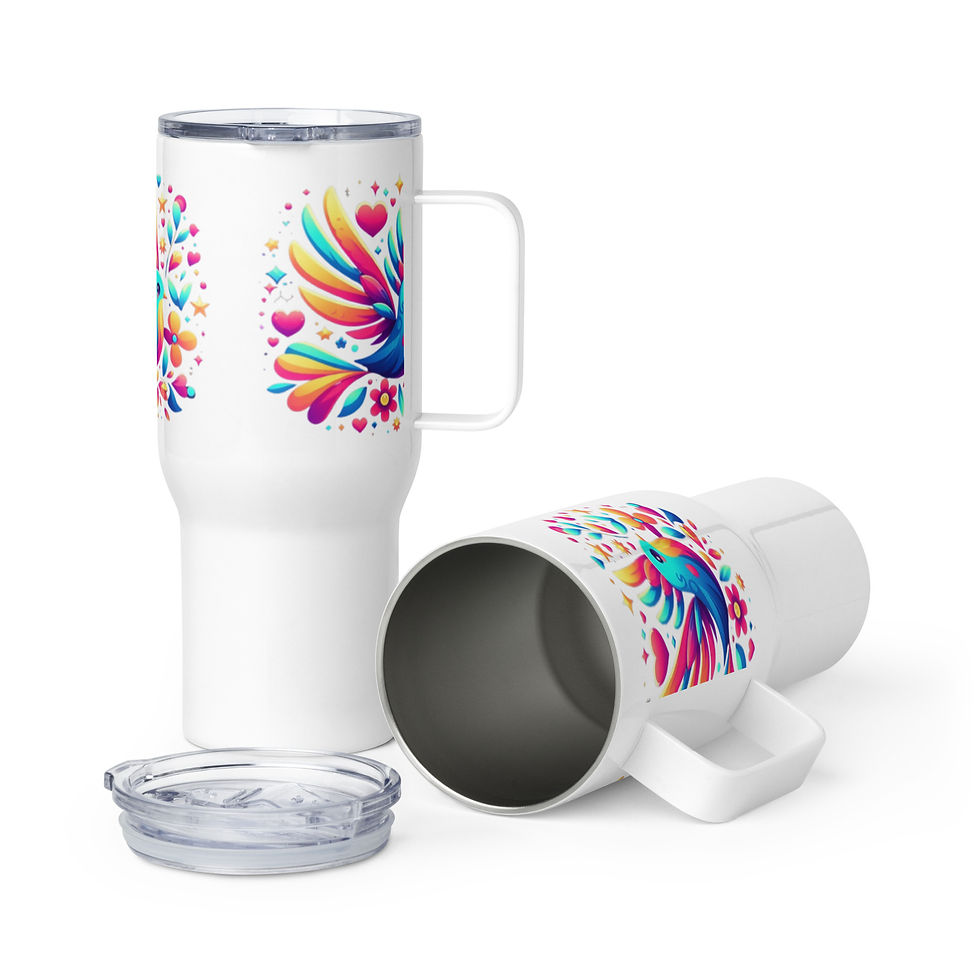 With Hearts A Bliss Travel mug with a handle