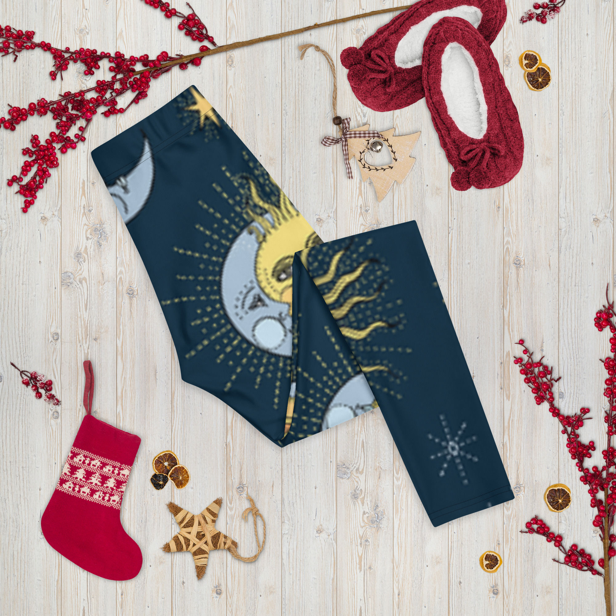 sun and moon- conjoined ,leggings