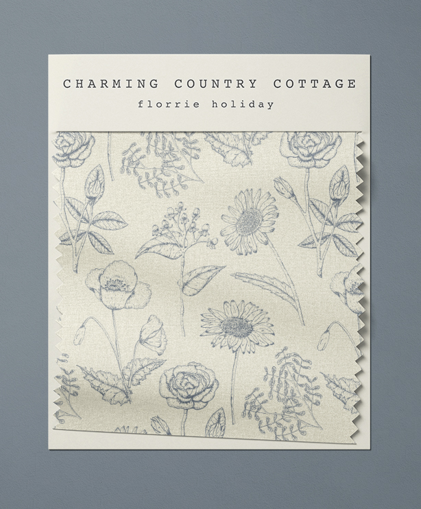 a botanical floral pattern for fabric and wallpaper