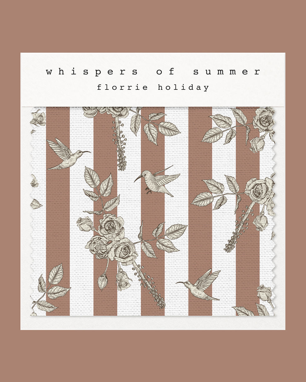 Whispers of summer floral and hummingbird pattern collection