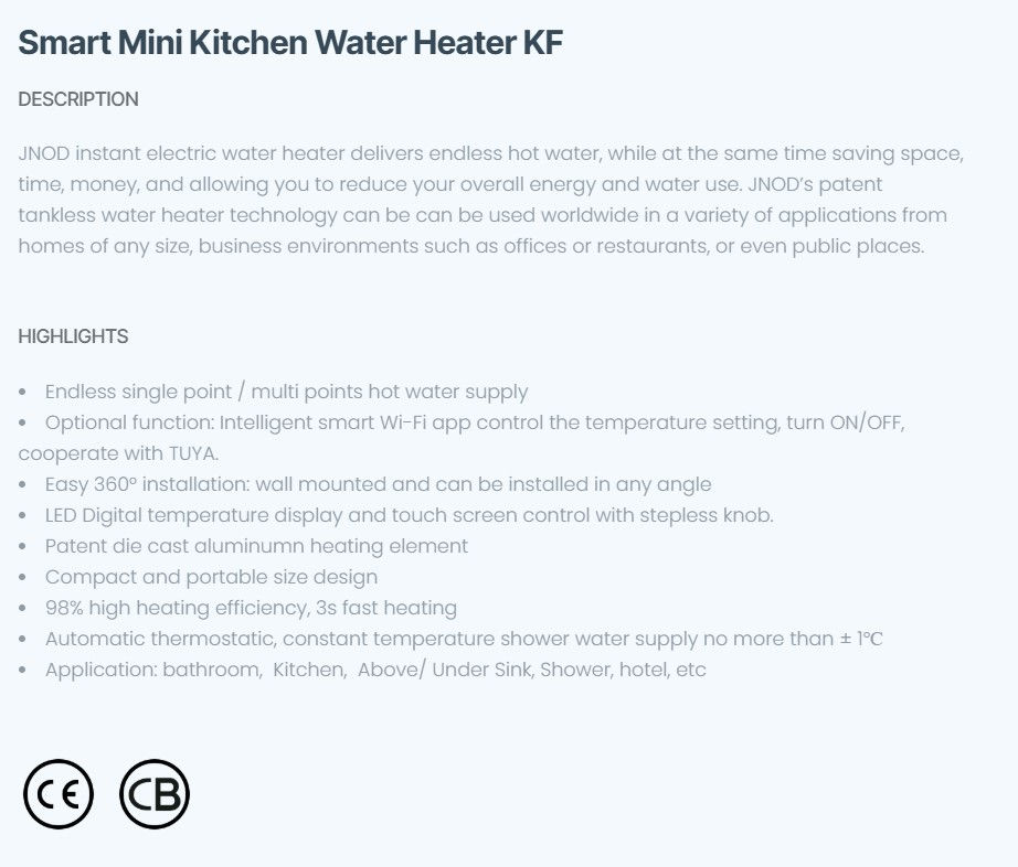 Thumbnail: KF35  3,5kw vatnshitarari með WIFI