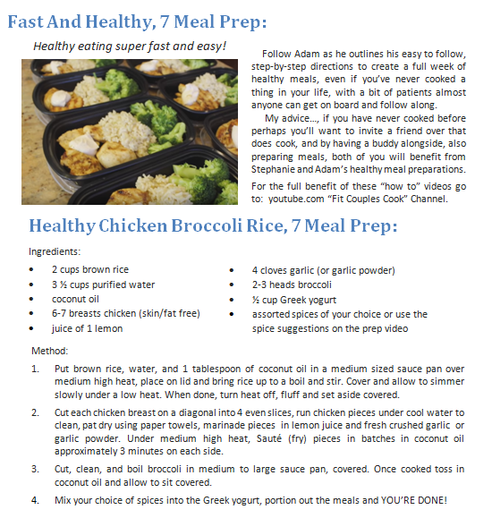 Fast and Healthy 7 Meal Prep