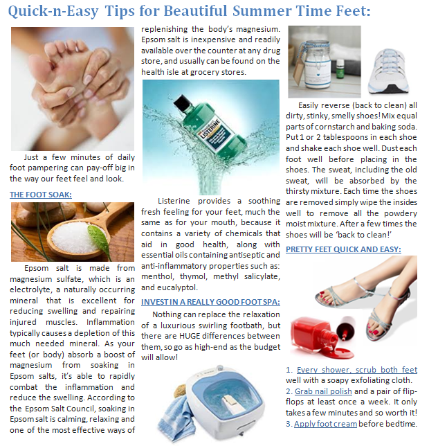 Quick-n-Easy Tips for Summer Feet