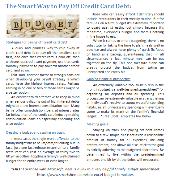 The Smart Way to Pay Off Credit Card Debt