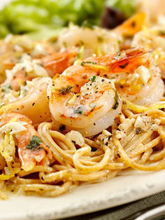 Lemon Garlic Shrimp Pasta