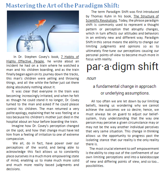 Mastering the Art of the Paradigm Shift