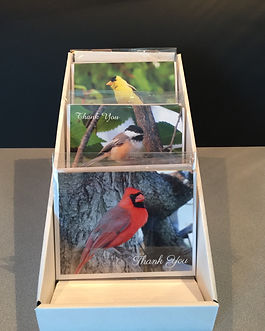 Thank you cards in display.