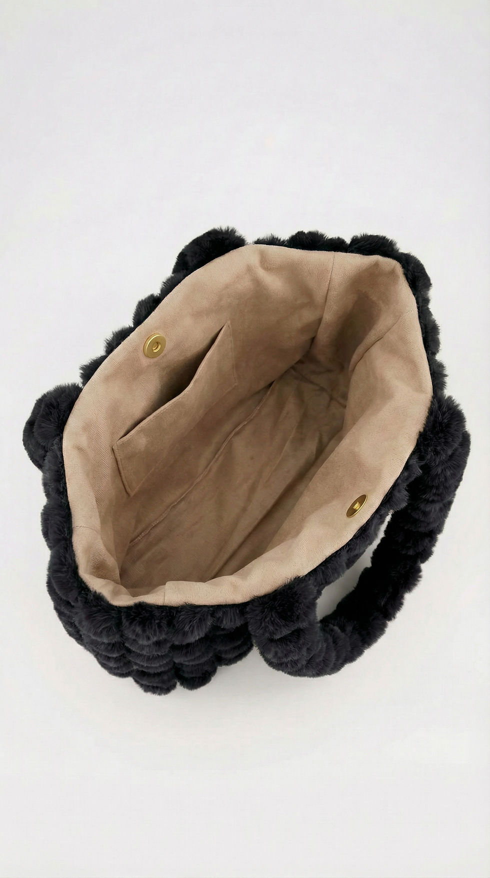 Thumbnail: Stella Doudou I Black Faux Fur Tote Bag