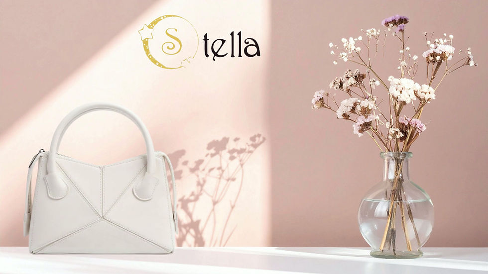 Thumbnail: Stella Astrea | Mini white handbag with watch in your choice of color