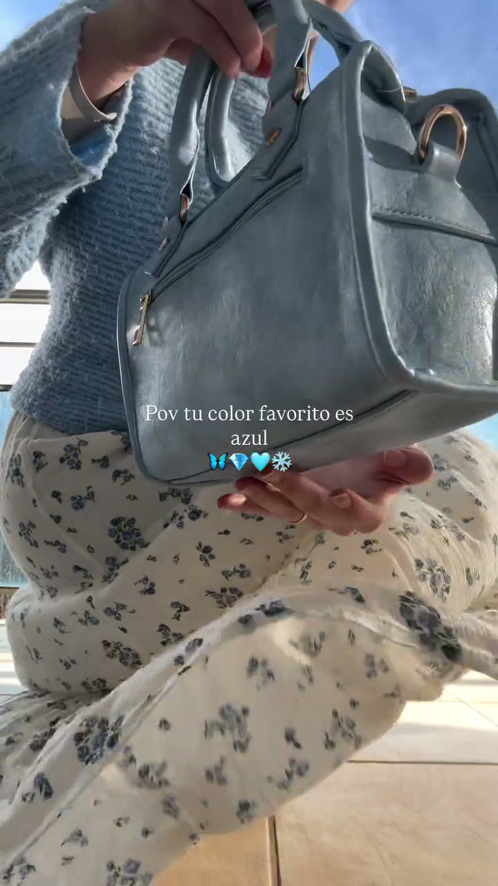 Thumbnail: Stella Nova | Small vegan leather bag in Sky Blue