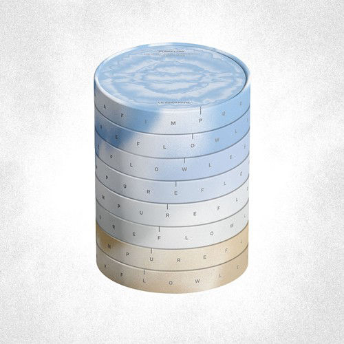 Boîtier cylindrique LE SSERAFIM – PUREFLOW pt.1 bleu et beige