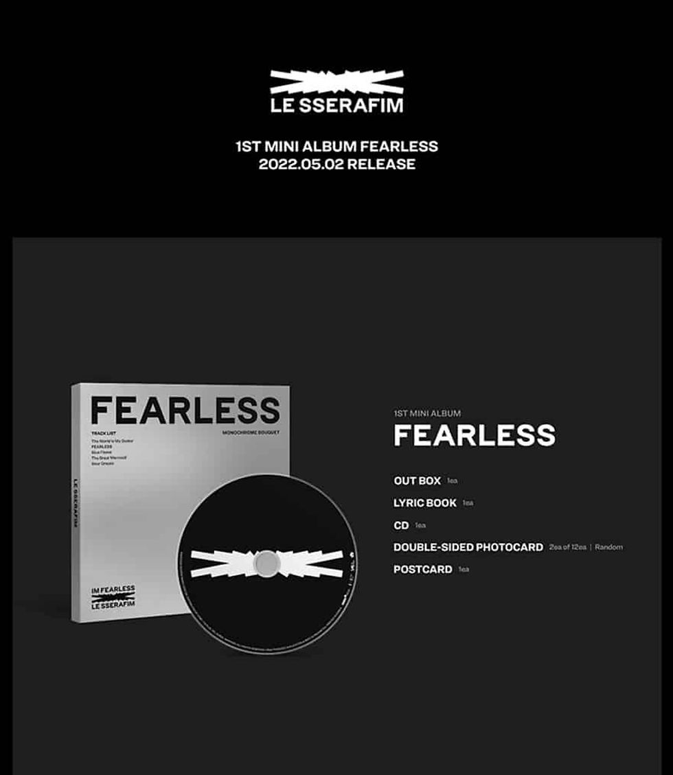 Contenu de LE SSERAFIM – [FEARLESS] (Monochrome Bouquet Ver.)