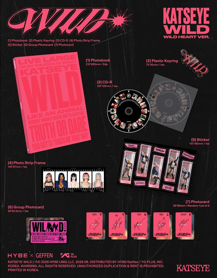 Miniature : Contenu de l'album KATSEYE - [WILD] version Wild Heart.