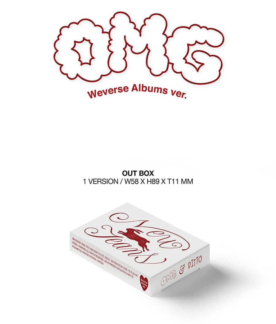 Coffret NEWJEANS - [OMG] (Weverse Album ver.) blanc avec logo lapin.