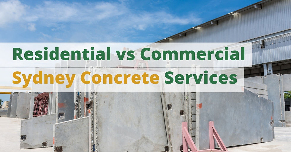 residential vs commercial sydney concrete services