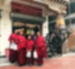 Kathleen with Monks