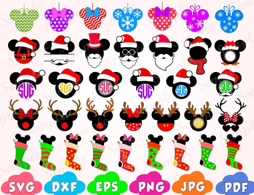 Christmas Svg, Mickey Christmas svg, Christmas Mickey svg, Santa svg