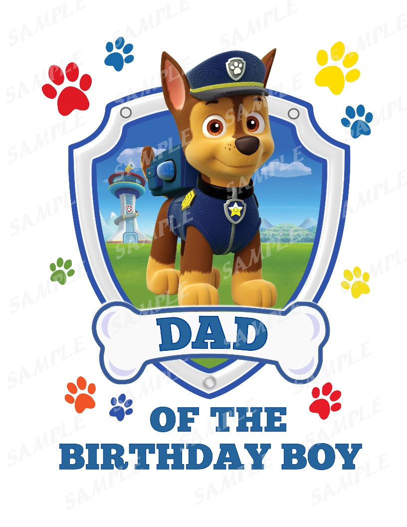 Paw patrol Chase | dad | instant 