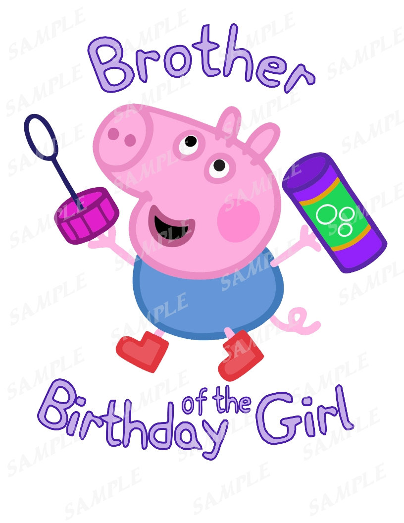 Download Peppa Pig George Shirt Iron On Transfer Brother Instant Download Jpg