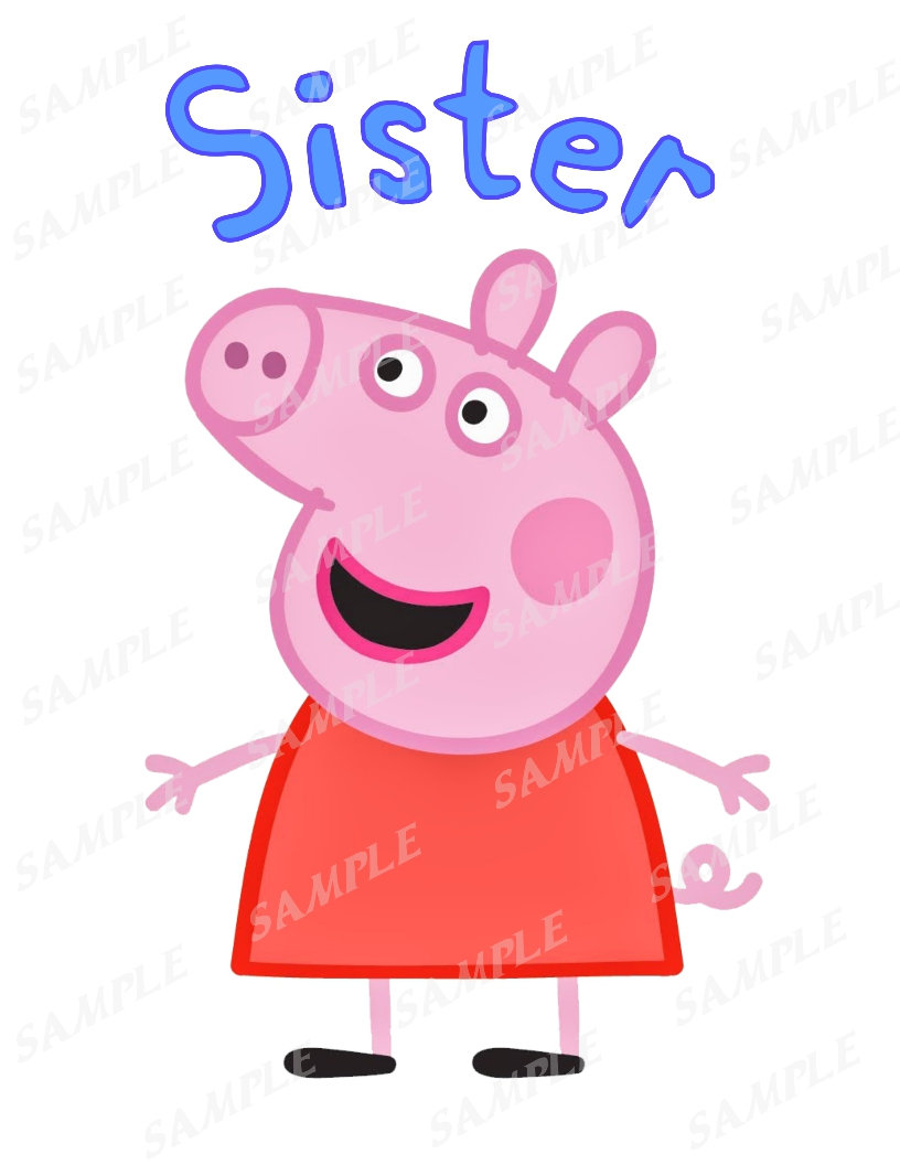 Download Peppa Pig Sister Shirt Iron On Transfer Png Jpg Printable