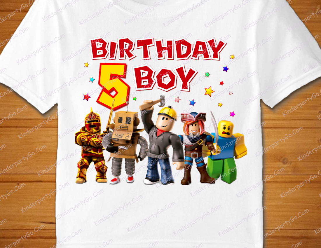 Roblox birthday shirt boy Clearance