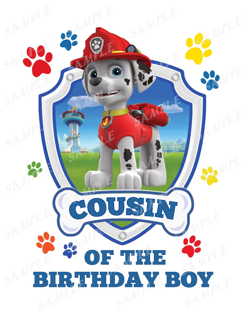Download Paw Patrol Marshall Cousin Instant Download Iron On Transfer