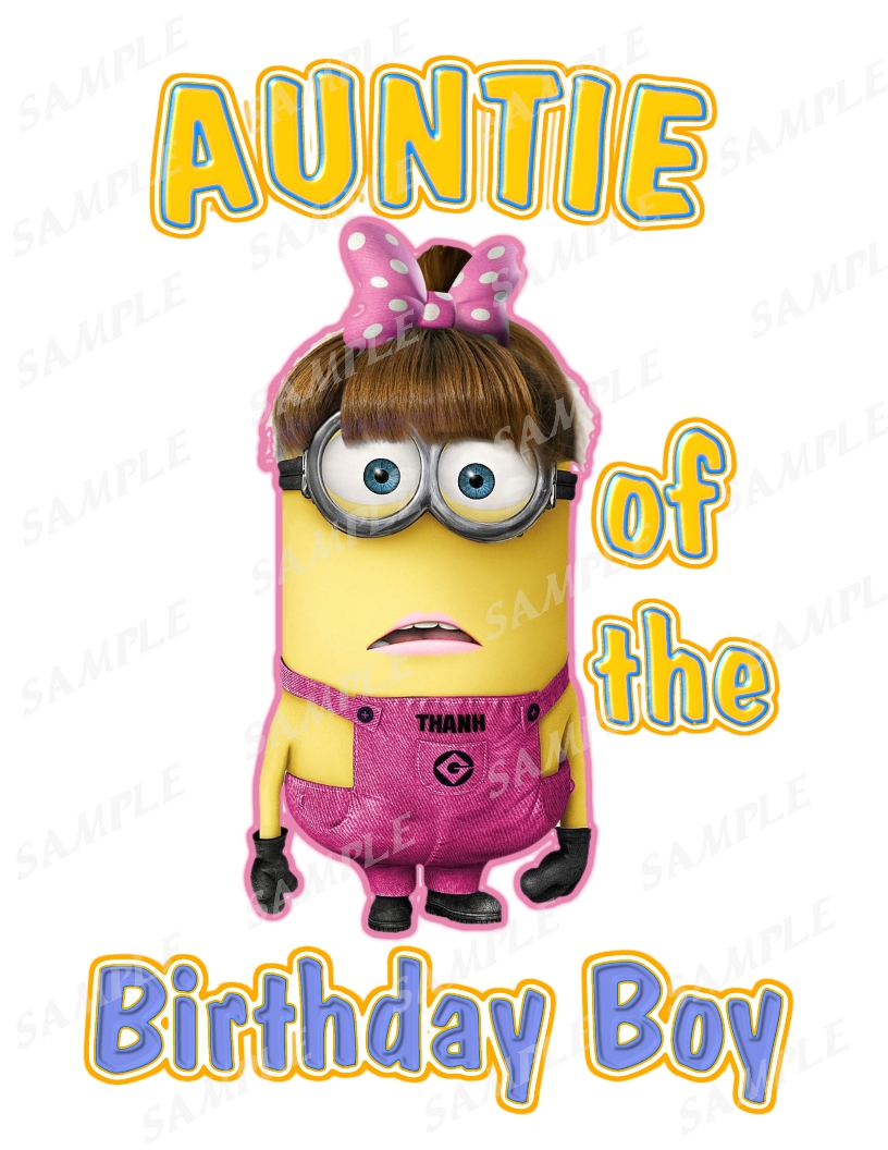 Minions Girl Iron On Transfer Design For Birthday Shirt Iron On