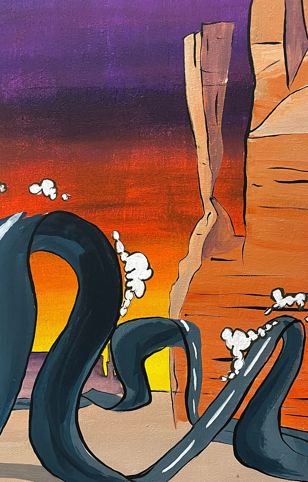 Thumbnail: Arriba Arriba wood painting