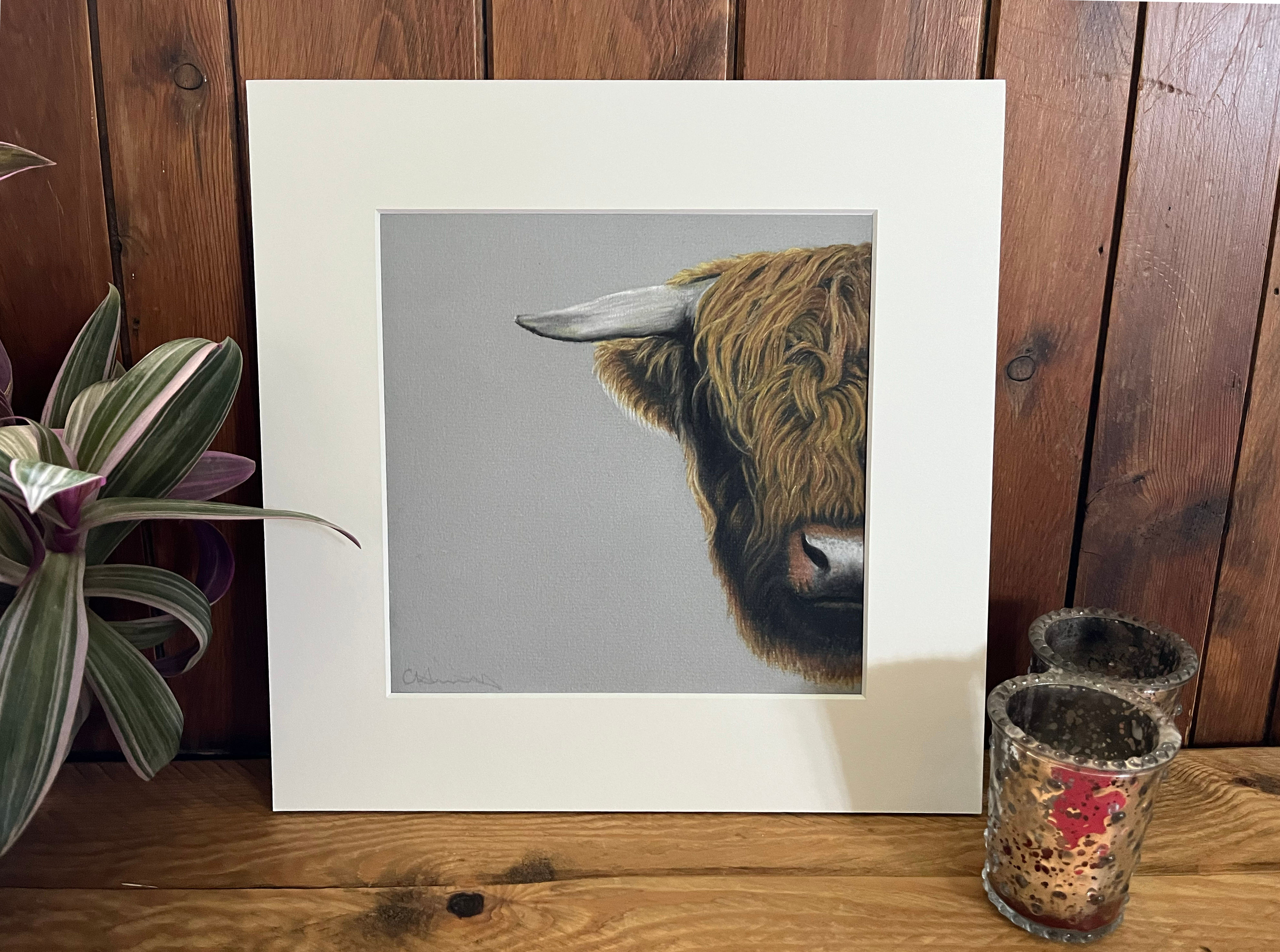 Mounted Medium Giclee Print "Highland"