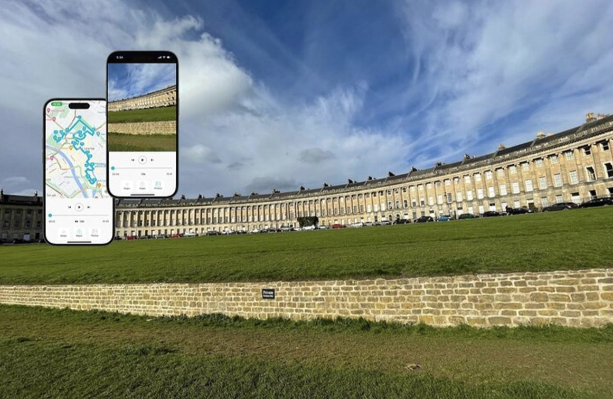 Bath Bridgerton walking tour of filming location with Mobile App