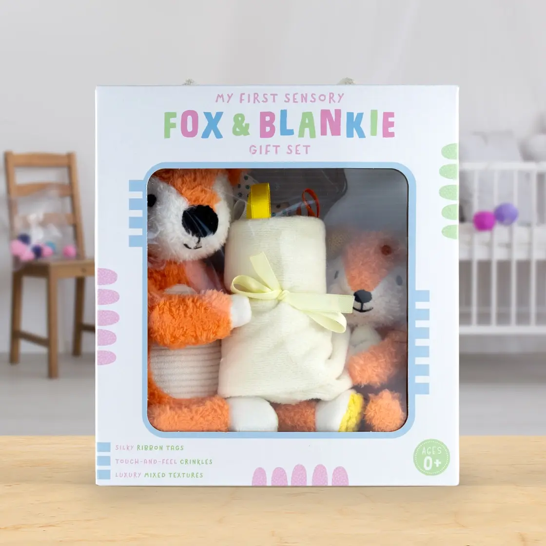 Sensory Snuggables My First Sensory Fox and Blankie Gift Set