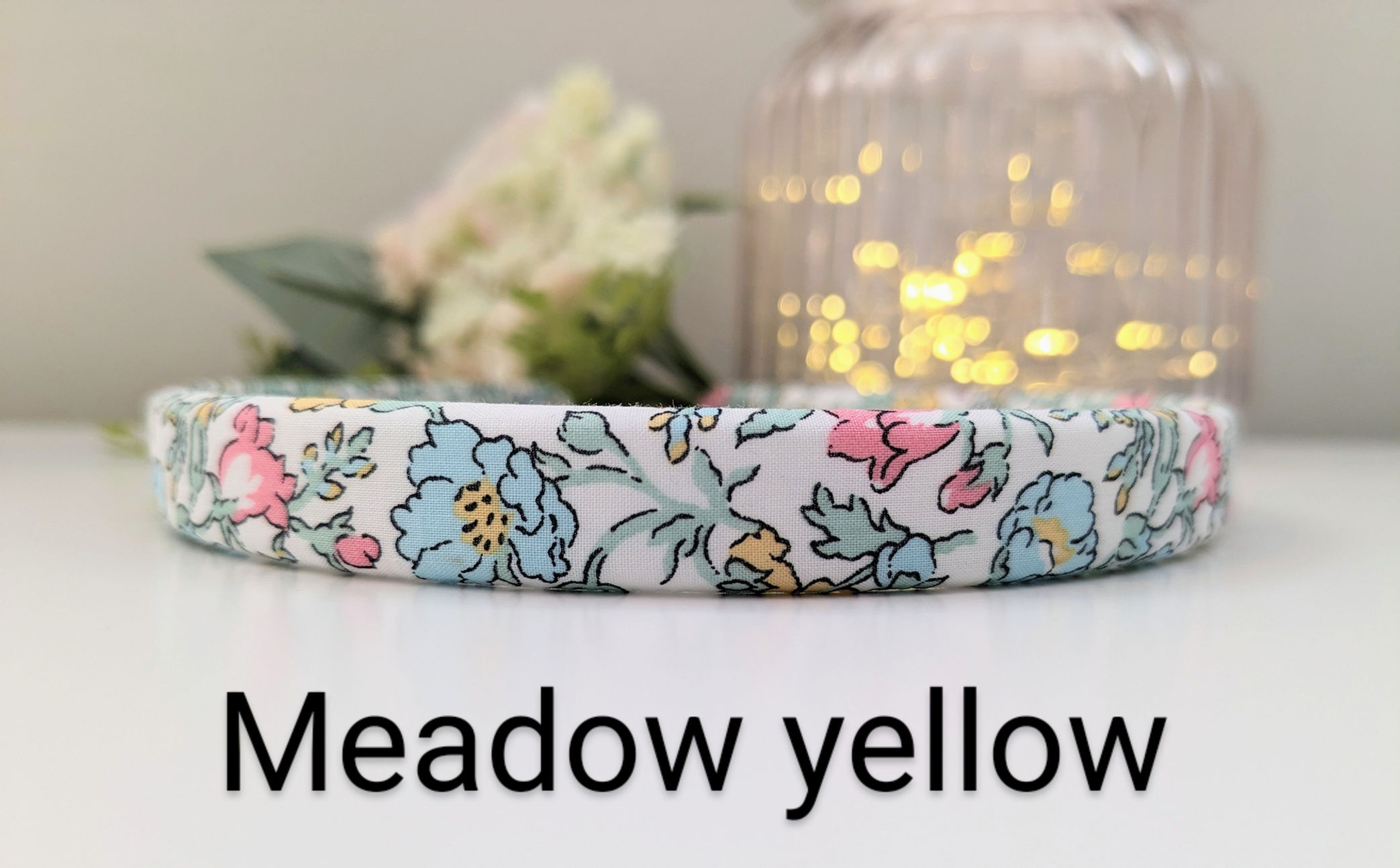 Liberty of London Fabric Skinny Headbands - Meadow Yellow