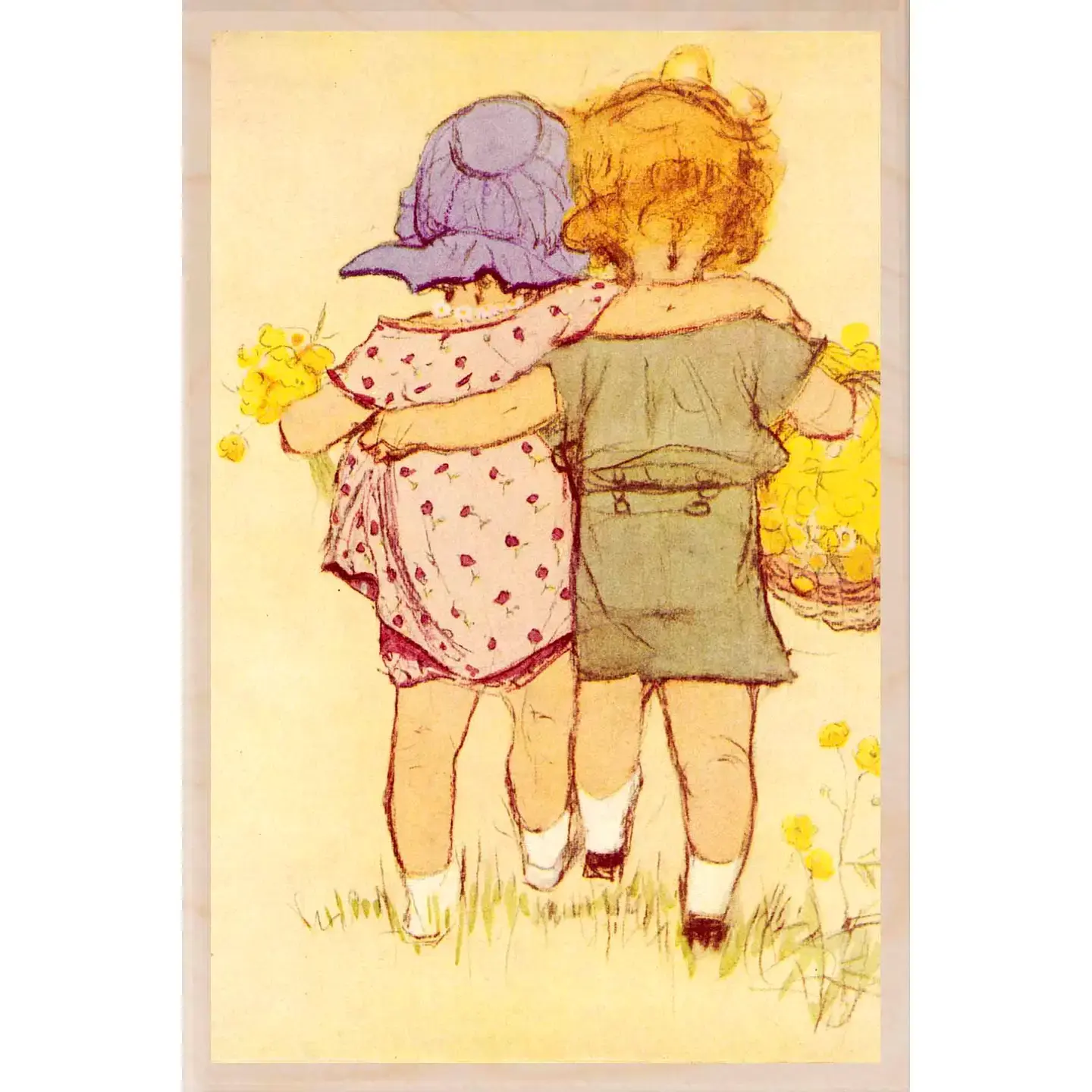 BEST FRIENDS Wooden Postcard