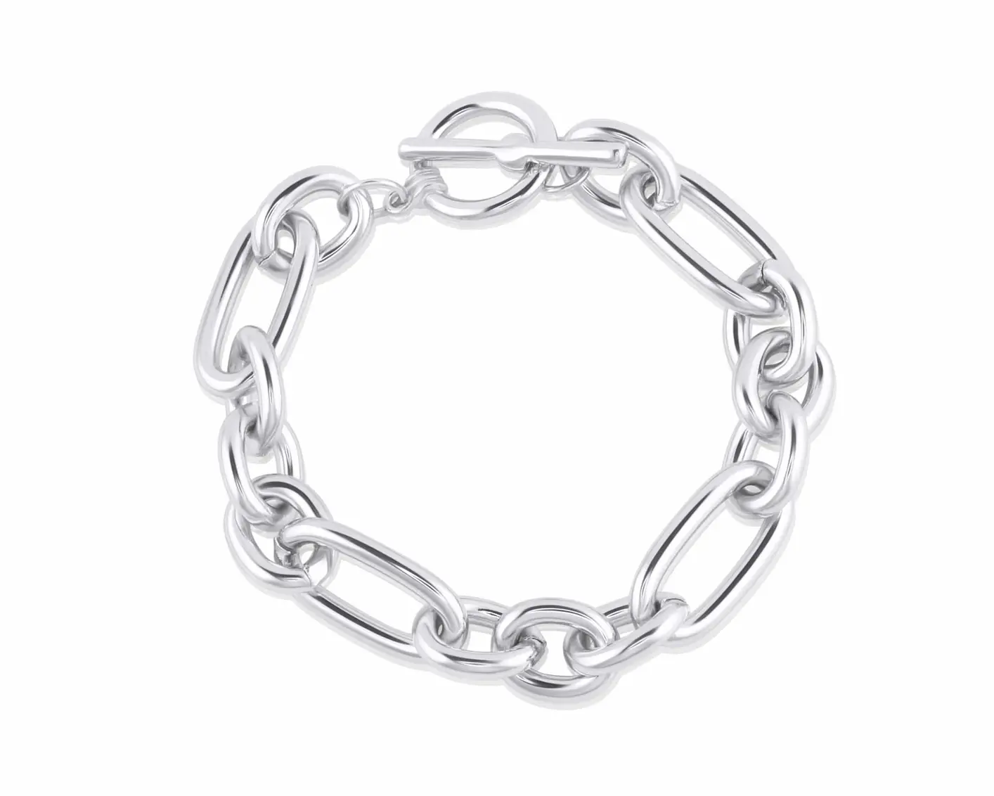 Maude Oval Links T-bar Statement Bracelet