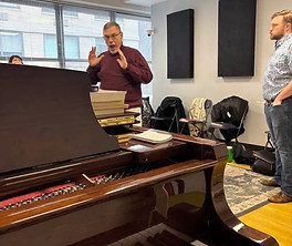 Artistic Director Stephen Scovasso working with Tenor Thomas Waters