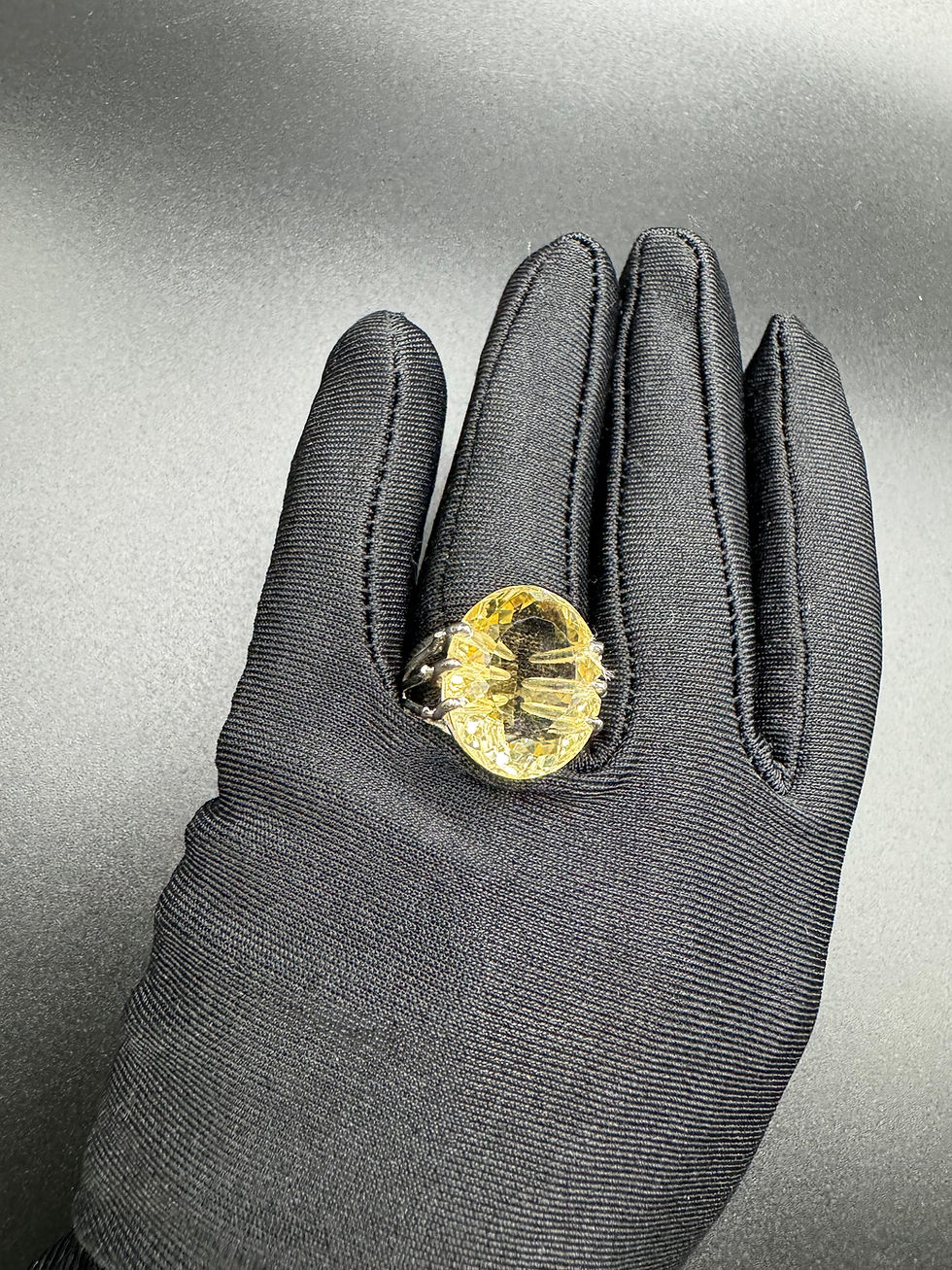 Thumbnail: Natural Citrine Silver Ring